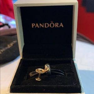 Authentic Pandora 2 Tone Martini Glass Charm